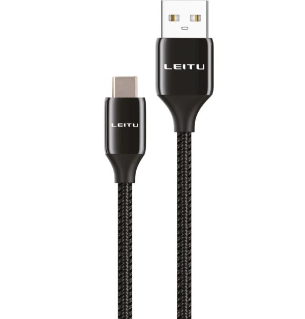 کابل تبدیل USB به TYPE-C برند LEITU مدل | LD-39 - مشکی - تصویر 2